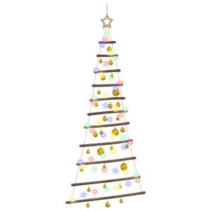vidaXL Zavesen&yacute; vianočn&yacute; stromček s guľami 150 cm 80 LED Viac farieb