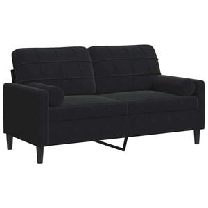 vidaXL 2-miestna pohovka s vank&uacute;&scaron;mi čierna 140 cm zamat