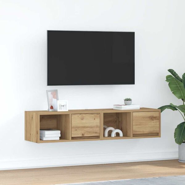 vidaXL TV stolíky 2 ks dub artisan 60x31x25,5 cm spracované drevo