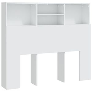 vidaXL Čelo postele so skrinkou biele 120x19x103,5 cm