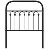 vidaXL Kovov&eacute; n&aacute;hradn&eacute; čelo postele čierne 75 cm