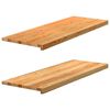 vidaXL Okenn&yacute; parapet 2 ks svetlohned&aacute; 110x40x2 cm dubov&yacute; mas&iacute;v
