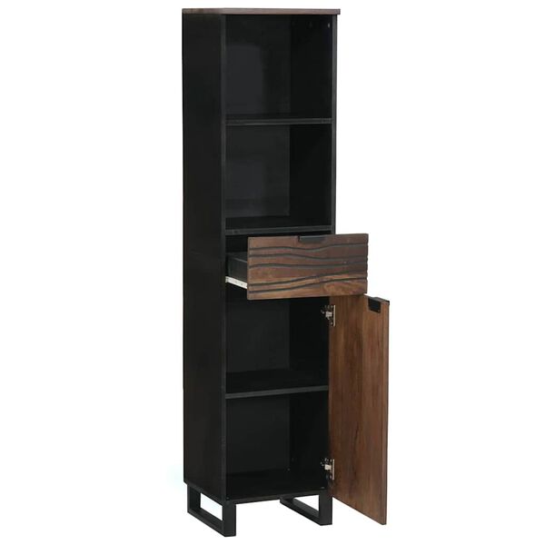 vidaXL K&uacute;peľňov&aacute; skrinka pod um&yacute;vadlo s dverami Orech 38 x 33 x 160 cm