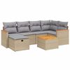 vidaXL Patio Sofa Set 6 ks 6-miestne B&eacute;žov&aacute; a &scaron;ed&aacute;