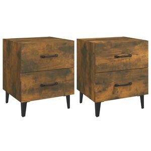 vidaXL Nočn&eacute; stol&iacute;ky 2 ks dymov&yacute; dub 40x35x47,5 cm