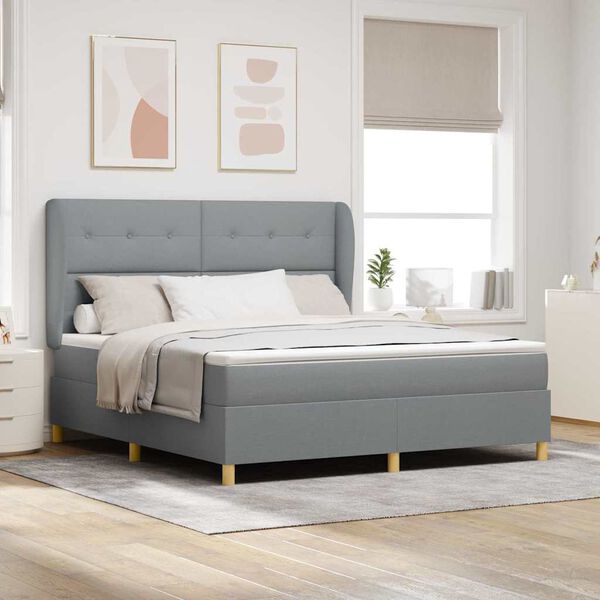 vidaXL Boxspring posteľ s matracom tmavo&scaron;ed&aacute; 90x190 cm Svetlosiv&aacute;