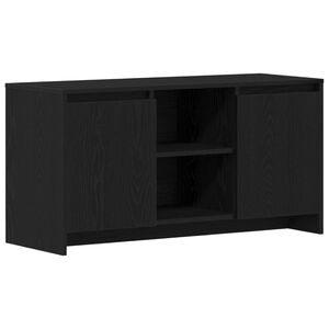 vidaXL TV skrinka 102 x 37,5 x 52,5 cm Čierny dub Kompozitn&eacute; drevo