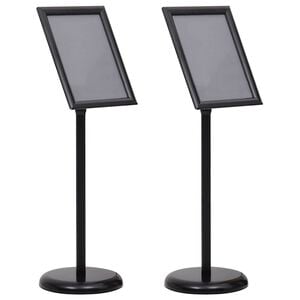 vidaXL Stojany na plag&aacute;ty 2 ks Čierna 32.7 x 24 x 108 cm Hlin&iacute;k