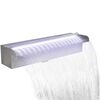 Obdĺžnikov&aacute; baz&eacute;nov&aacute; font&aacute;na/vodop&aacute;d s LED, nehrdzavej&uacute;ca oceľ 45 cm