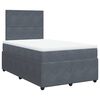 vidaXL Posteľn&yacute; r&aacute;m boxspring s matracom tmavosiv&yacute; 90x190 cm zamat