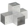 vidaXL Tr&aacute;mov&aacute; spojka v tvare X 101x101 mm pozinkovan&yacute; kov