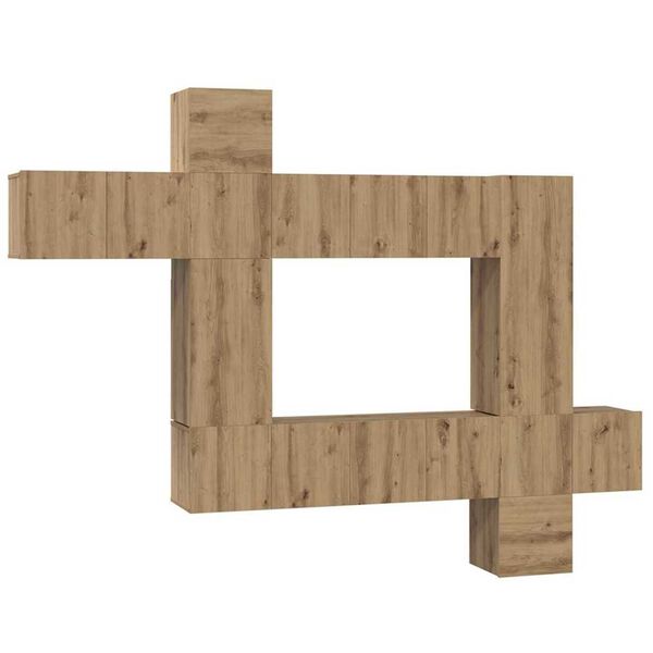 vidaXL Zostava TV skriniek 10 pcs dub artisan 30.5 x 30 x 90 cm