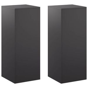vidaXL Stojan na rastliny 2 pcs Čierna 40 x 40 x 100 cm Oceľ