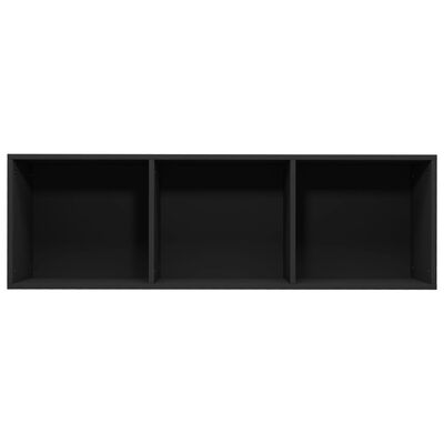 vidaXL Knižnica/TV skrinka, čierna 36x30x114 cm, kompozitné drevo