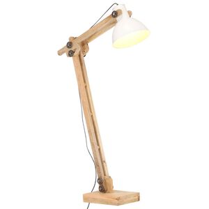 vidaXL Stojanov&aacute; lampa biela mas&iacute;vne mangovn&iacute;kov&eacute; drevo E27