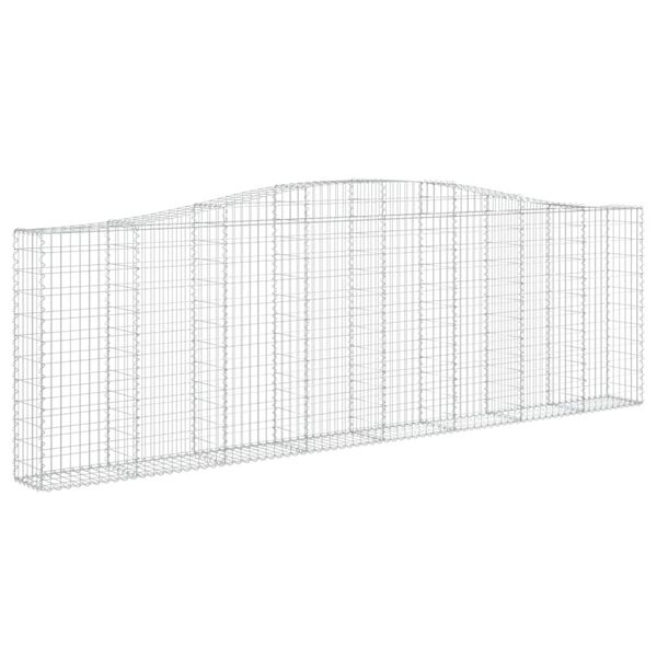 vidaXL Obl&uacute;kov&eacute; gabionov&eacute; ko&scaron;e 9 ks 400x30x120/140 cm pozink. železo