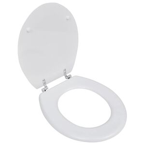 vidaXL WC sedadlo, poklop z MDF, jednoduch&yacute; dizajn, biele