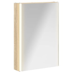 vidaXL K&uacute;peľňov&aacute; zrkadlov&aacute; skrinka Sonoma dub 43 x 11,5 x 60,5 cm