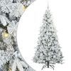 vidaXL Umel&yacute; Skl&aacute;pac&iacute; Vianočn&yacute; Stromček Biela 210 cm PE a PVC