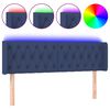 vidaXL Čelo postele s LED modr&eacute; 147x16x78/88 cm l&aacute;tka