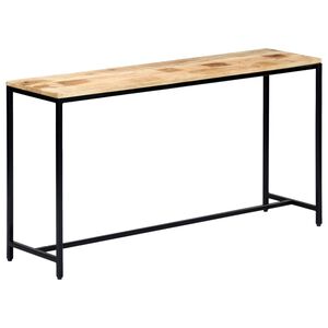 vidaXL Konzolov&yacute; stol&iacute;k 140x35x76 cm surov&eacute; mas&iacute;vne mangovn&iacute;kov&eacute; drevo
