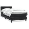 vidaXL Box Spring Posteľ s matracom Čierna 100x220 cm Zamat