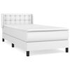 vidaXL Boxspring posteľ s matracom biela 80x200 cm umel&aacute; koža