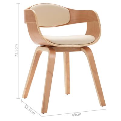 vidaXL Jedálenské stoličky 2 ks ohýbané drevo a umelá koža