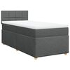 vidaXL Boxspring posteľ s matracom tmavosiv&aacute; 90x190 cm l&aacute;tka