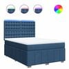 vidaXL Boxspring posteľ s matracom modr&yacute; 140x190 cm l&aacute;tka