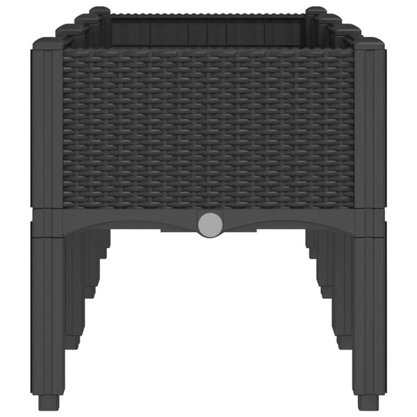 vidaXL Z&aacute;hradn&yacute; kvetin&aacute;č s nohami čierny 120x40x42 cm PP