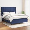 vidaXL Boxspring posteľ s matracom modr&yacute; 140x190 cm l&aacute;tka