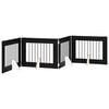 vidaXL Skladacia psia br&aacute;na so stojanmi 4 pcs Čierny dub 321 cm