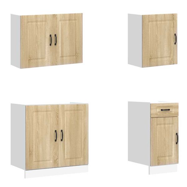 vidaXL 7-dielna sada kuchynsk&yacute;ch skriniek Kalmar, kompozitn&eacute; drevo