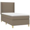 vidaXL Posteľn&yacute; r&aacute;m boxspring s matracom sivohned&yacute; 90x190 cm l&aacute;tka