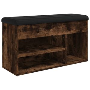 vidaXL Lavička na top&aacute;nky dymov&yacute; dub 82x32x45,5 cm kompozitn&eacute; drevo