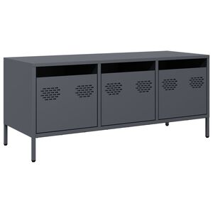 vidaXL TV skrinka antracit 101,5x39x43,5 cm oceľ valcovan&aacute; za studena