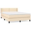 vidaXL Boxspring posteľ s matracom kr&eacute;mov&yacute; 140x190 cm l&aacute;tka