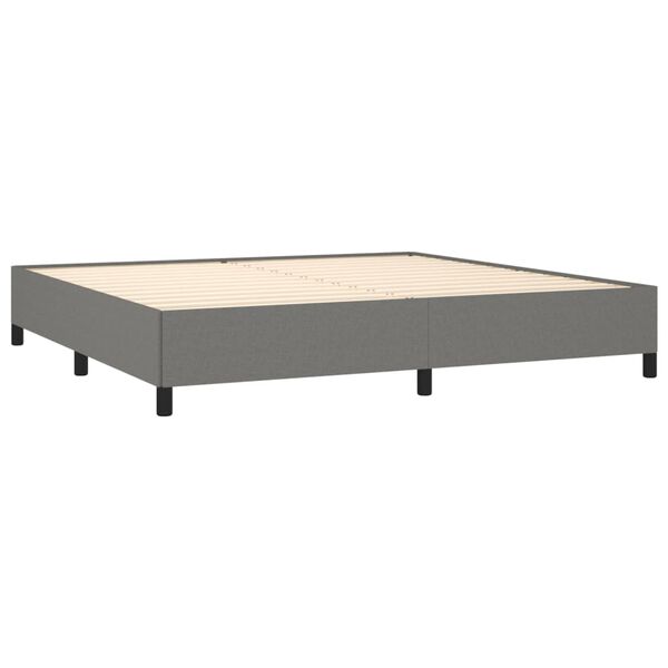 vidaXL Boxspring posteľ s matracom tmavosiv&aacute; 200x200 cm l&aacute;tka