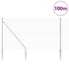 vidaXL Plot s stĺpmi Strieborná 1 x 100 m Ocel potiahnutá PVC
