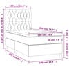 vidaXL Boxspring posteľ s matracom tmavosiv&aacute; 100x200 cm l&aacute;tka