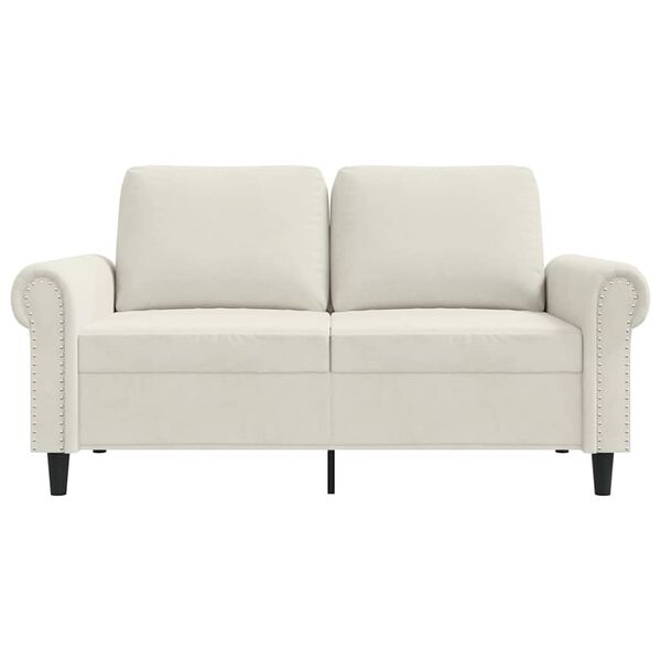 vidaXL 2-miestna pohovka kr&eacute;mov&aacute; 120 cm zamat