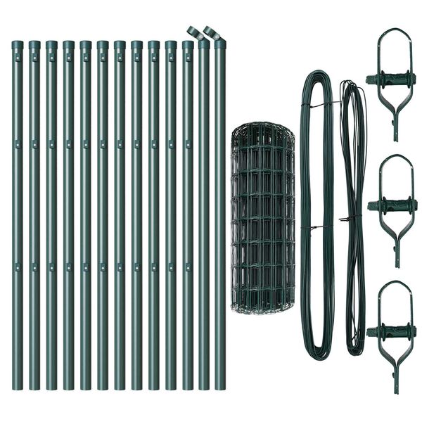 vidaXL Plot s podperou Zelen&aacute; 0,4 x 25 m Ocel a PVC