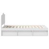 vidaXL R&aacute;m postele Biela 75 x 190 cm Mas&iacute;vne borovicov&eacute; drevo