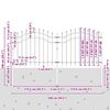 vidaXL Z&aacute;hradn&yacute; plot Woerden s vrchnou časťou v tvare o&scaron;tepu čierny 240x100 cm oceľov&yacute;