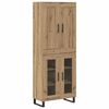 vidaXL Highboard Remeseln&yacute; dub 69,5 x 34 x 180 cm Kompozitn&eacute; drevo