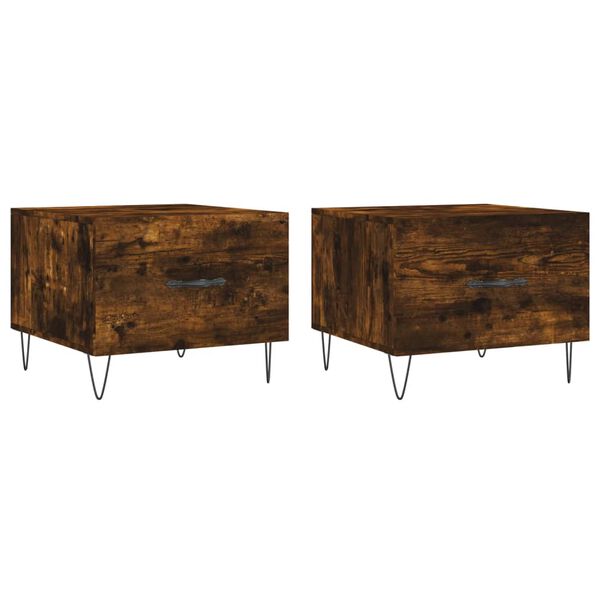 vidaXL Konferenčn&eacute; stol&iacute;ky 2 ks dymov&yacute; dub 50x50x40cm kompozitn&eacute; drevo