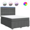 vidaXL Boxspring posteľ s matracom tmavosiv&aacute; 140x200 cm l&aacute;tka