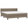 vidaXL Posteľn&yacute; r&aacute;m boxspring s matracom sivohned 160x200 cm l&aacute;tka