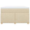 vidaXL Boxspring posteľ s matracom kr&eacute;mov&aacute; 120x190 cm l&aacute;tka